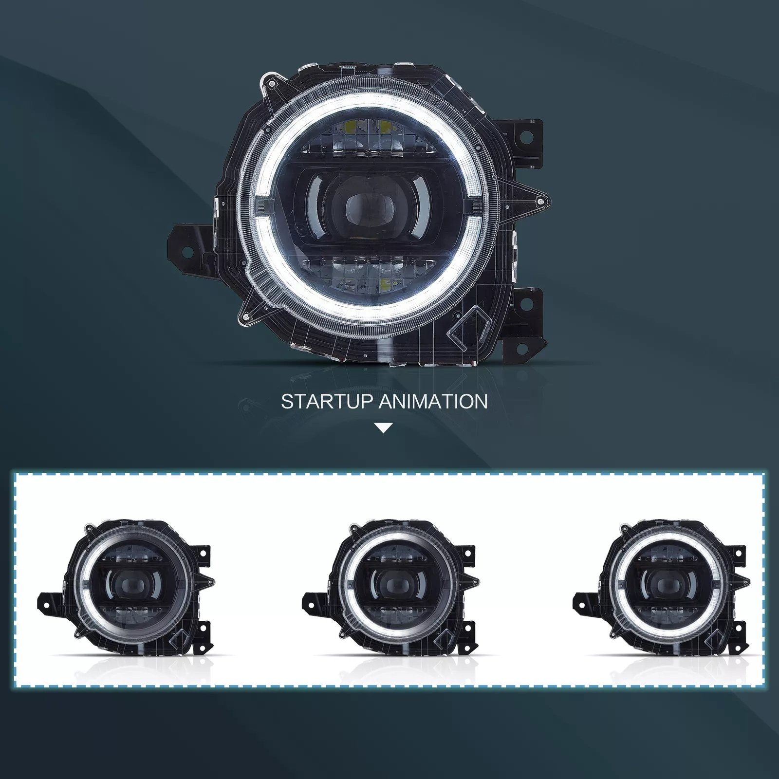 VLAND Headlights for 19-23 Suzuki Jimny Full LED Dual Beam Projector Upgrade Pair - Image 4