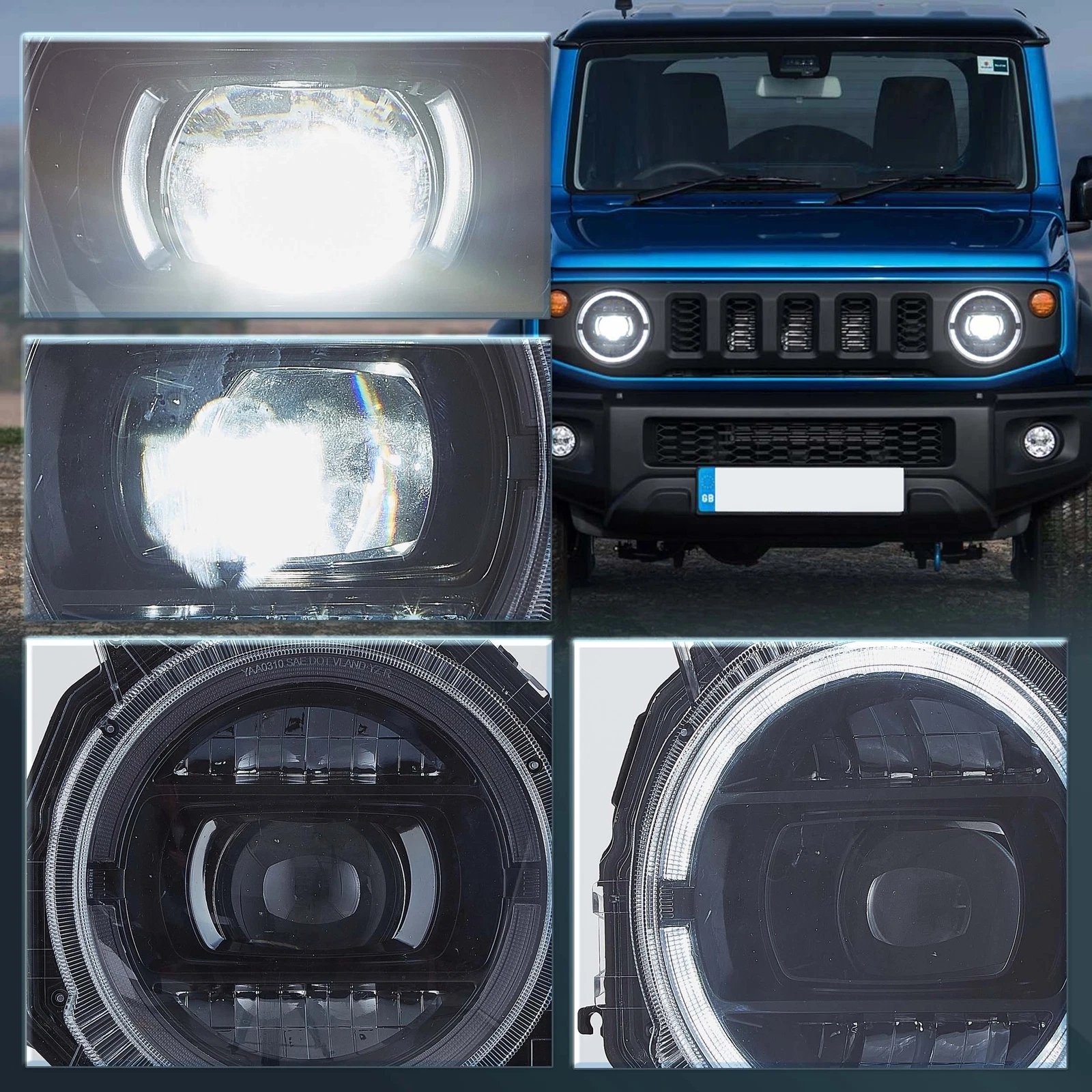 VLAND Headlights for 19-23 Suzuki Jimny Full LED Dual Beam Projector Upgrade Pair - Image 8