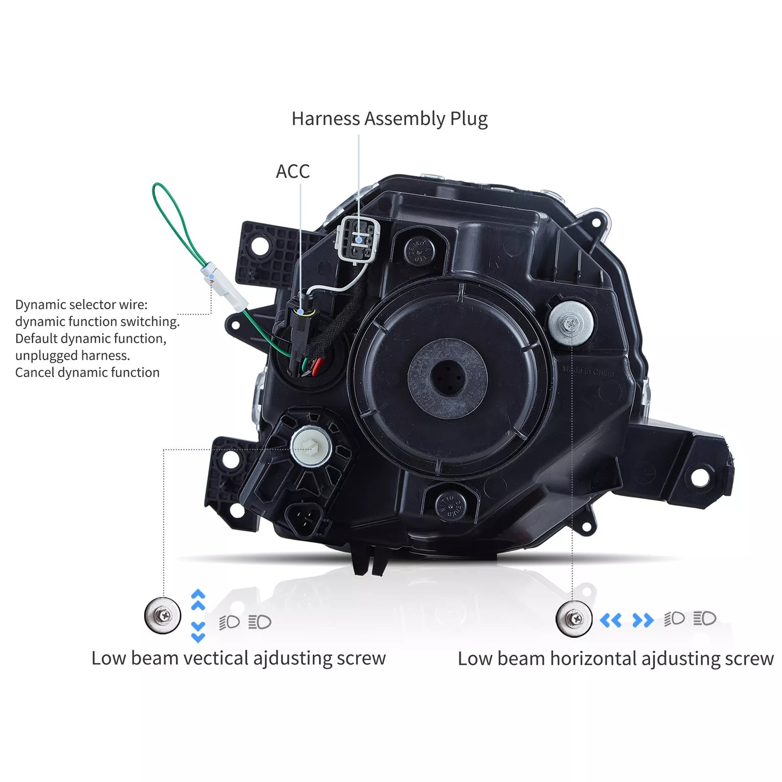 VLAND Headlights for 19-23 Suzuki Jimny Full LED Dual Beam Projector Upgrade Pair - Image 9