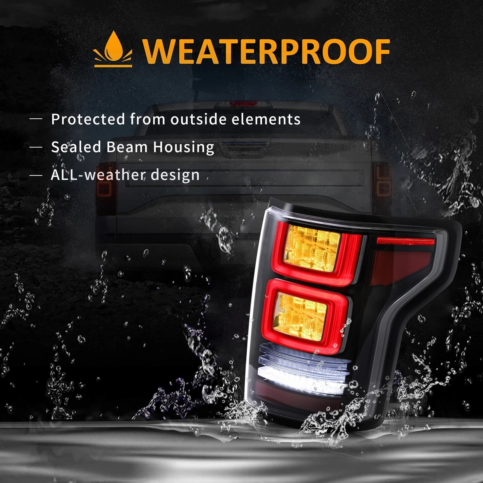 VLAND Tail Lights for Ford F150 15-20 13th Gen (P552) With Sequential Turn Signal Pair - Image 7