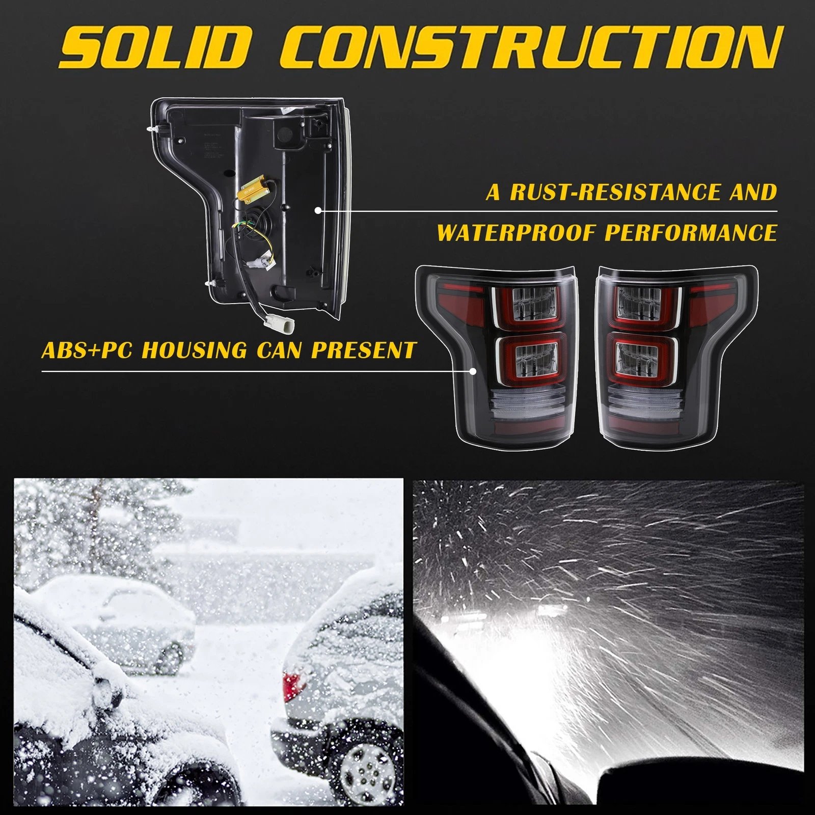 VLAND Tail Lights for Ford F150 15-20 13th Gen (P552) With Sequential Turn Signal Pair - Image 8