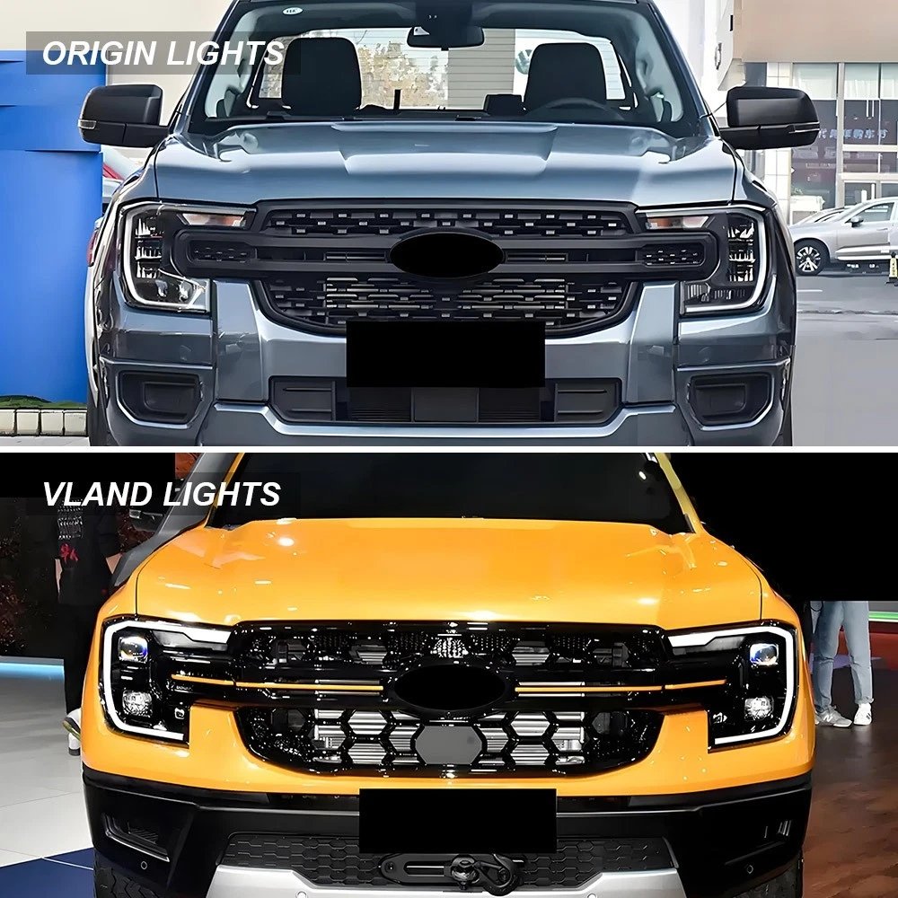 VLAND Full LED Headlights w/Sequential For Ford Ranger PX T9 2022-2025 Lamp Pair - Image 3