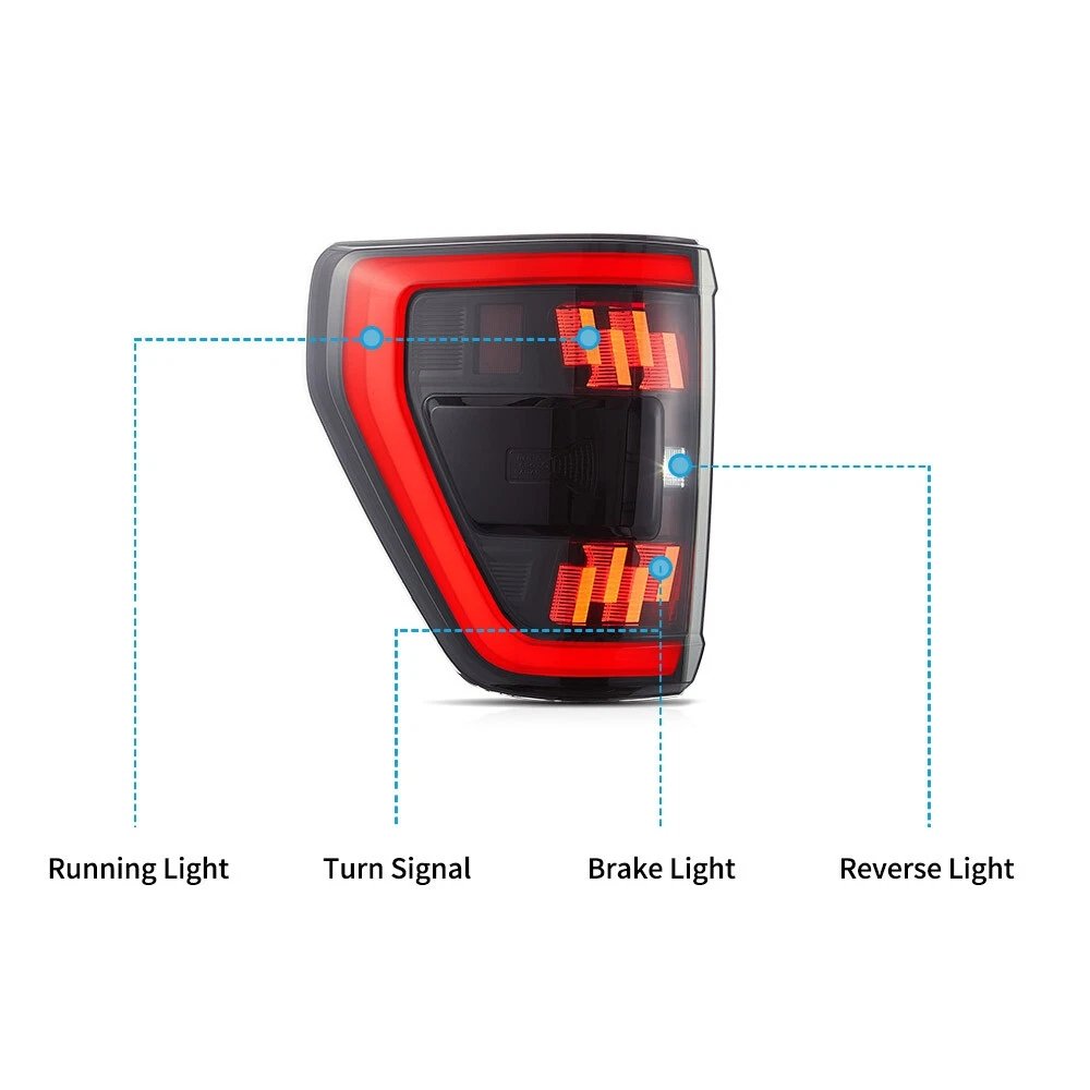 VLAND Pair Tail Lights for 21-24 Ford F150 - Image 21