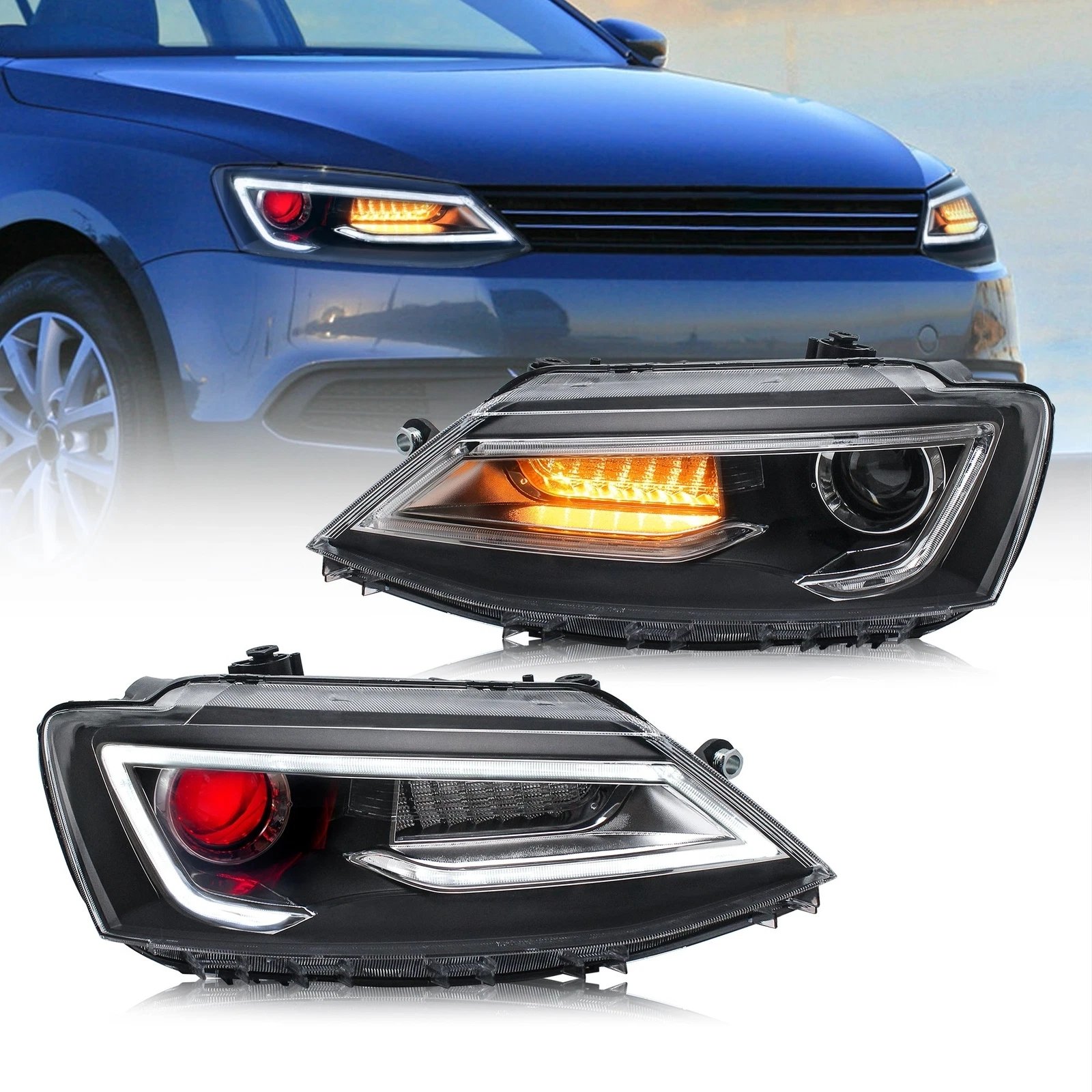 VLAND LED Headlights For Volkswagen 2011-2018 VW Jetta MK6 Pair - Image 12