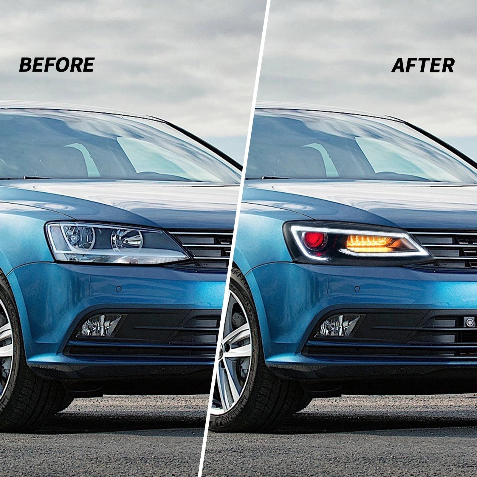 VLAND LED Headlights For Volkswagen 2011-2018 VW Jetta MK6 Pair - Image 16