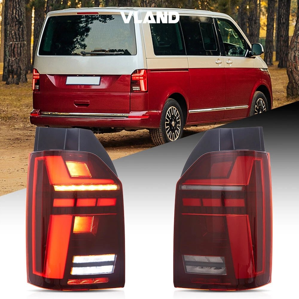 VLAND Pair Tail Light For Volkswagen 2016-2019 VW Transporter Multivan Caravelle T6