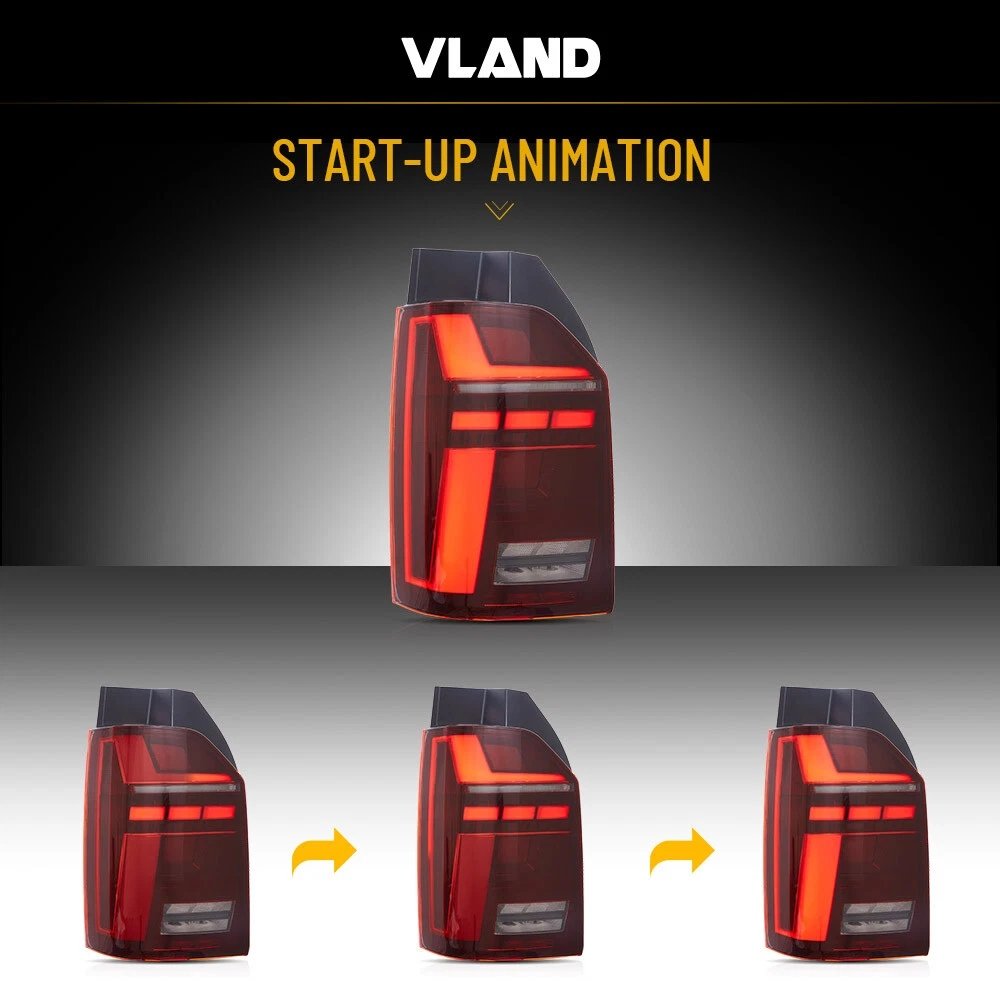 VLAND Pair Tail Light For Volkswagen 2016-2019 VW Transporter Multivan Caravelle T6 - Image 4