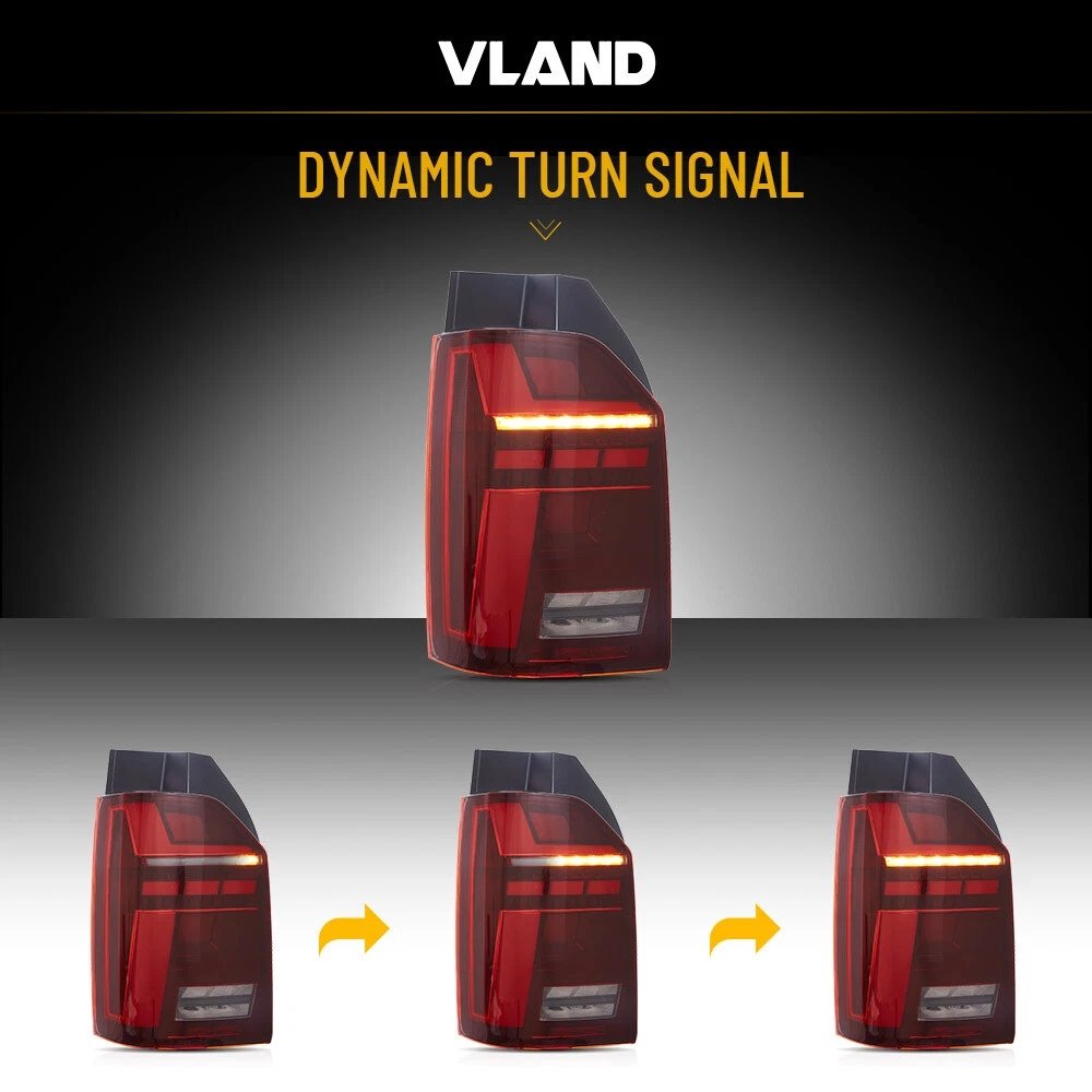 VLAND Pair Tail Light For Volkswagen 2016-2019 VW Transporter Multivan Caravelle T6 - Image 5