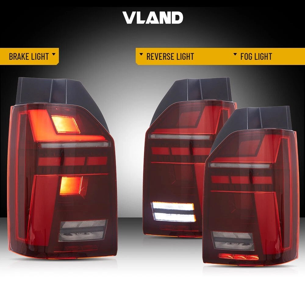 VLAND Pair Tail Light For Volkswagen 2016-2019 VW Transporter Multivan Caravelle T6 - Image 7