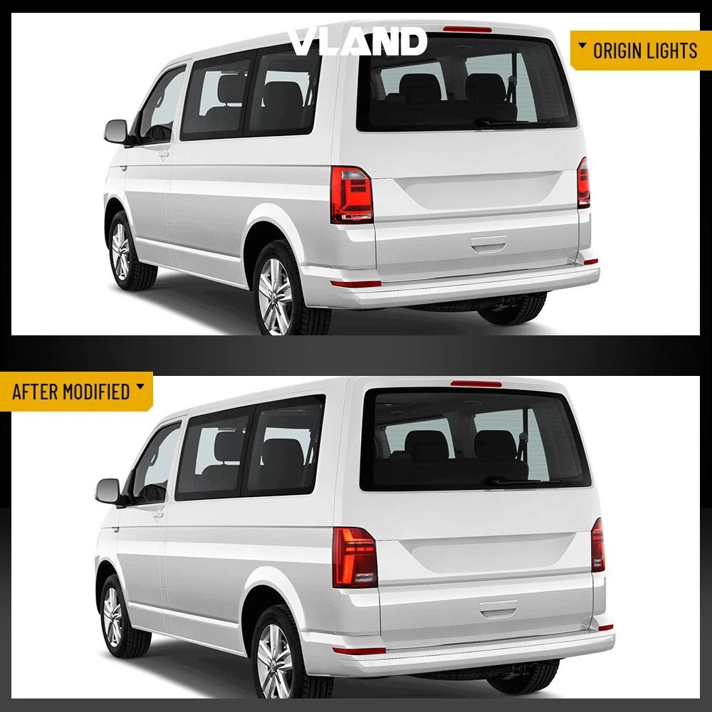 VLAND Pair Tail Light For Volkswagen 2016-2019 VW Transporter Multivan Caravelle T6 - Image 9