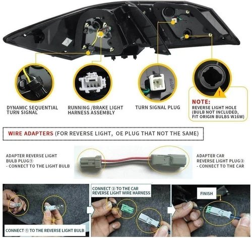 VLAND LED Tail Lights for 13-17 Honda Accord 9th Gen Sedan Pair - Image 12