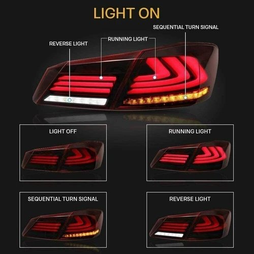 VLAND LED Tail Lights for 13-17 Honda Accord 9th Gen Sedan Pair - Image 13
