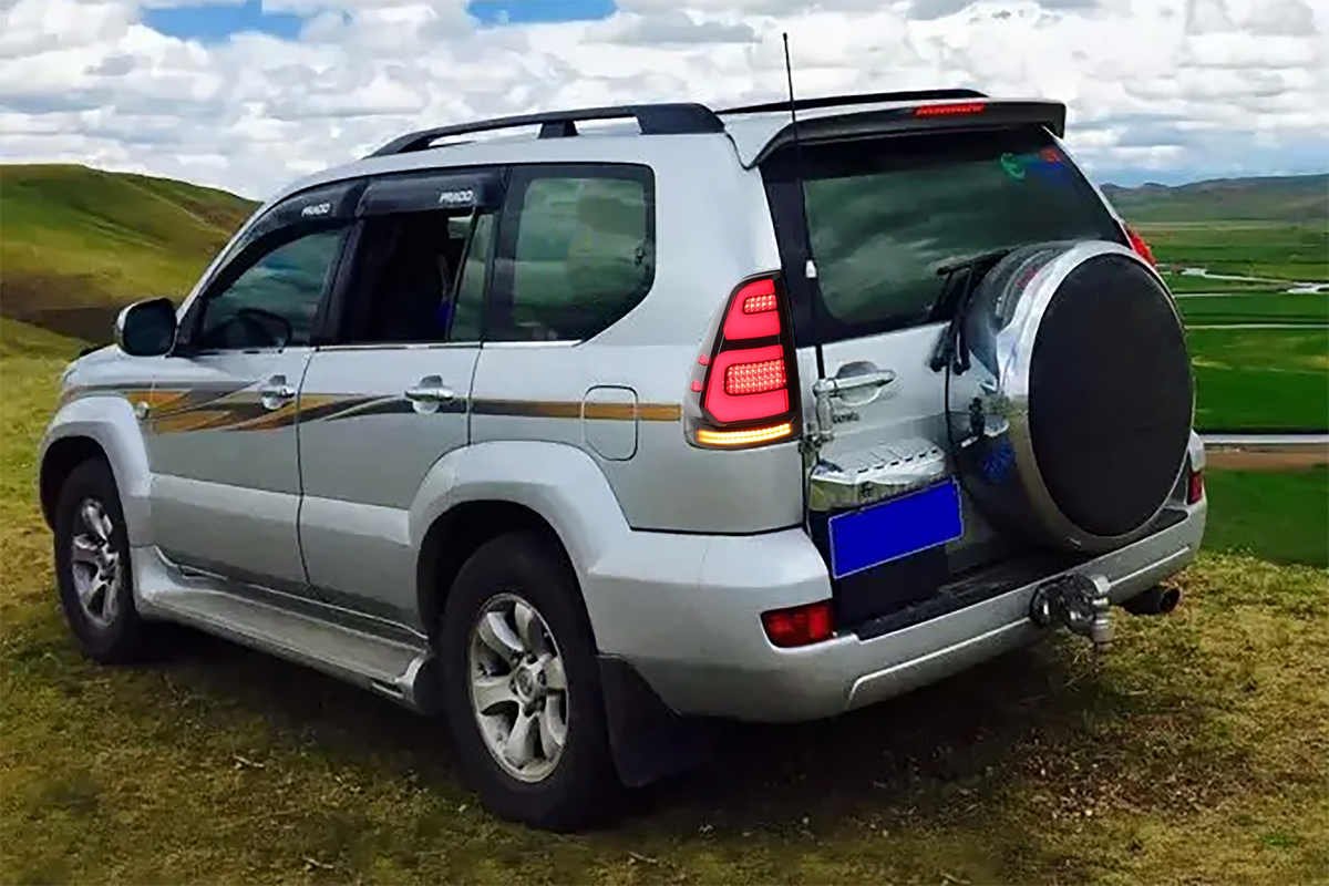 Smoked Tail Lights for Toyota Land Cruiser Prado 2003-2009 - Image 2