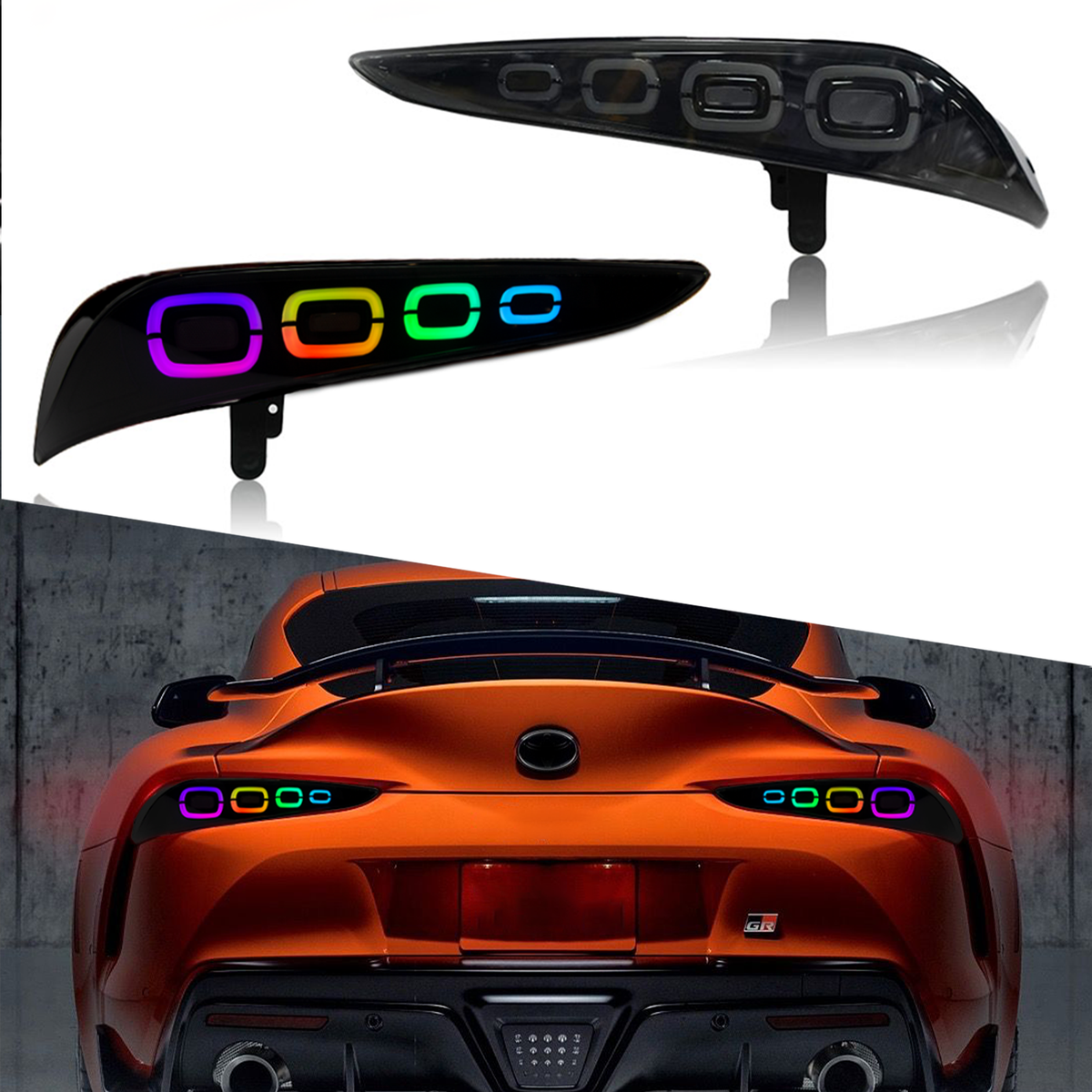 RGB LED Tail Lights for Toyota GR Supra A90 A91 Mk5 2019+