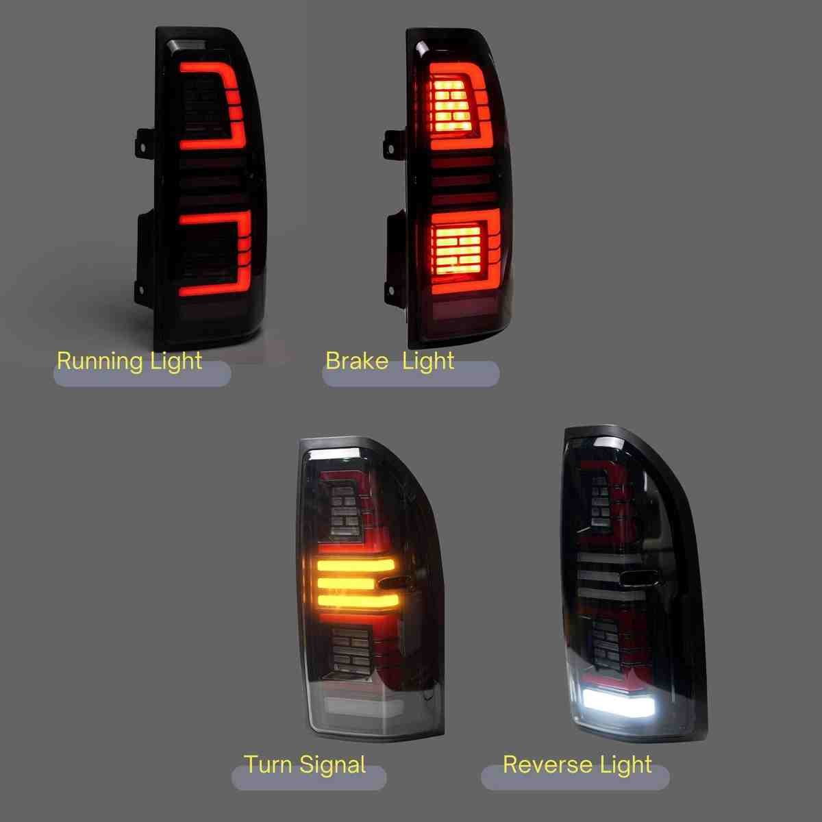 Taillights for Toyota Land Cruiser Prado LC90 LC95 1996-2002 With Dynamic Animation - Image 5
