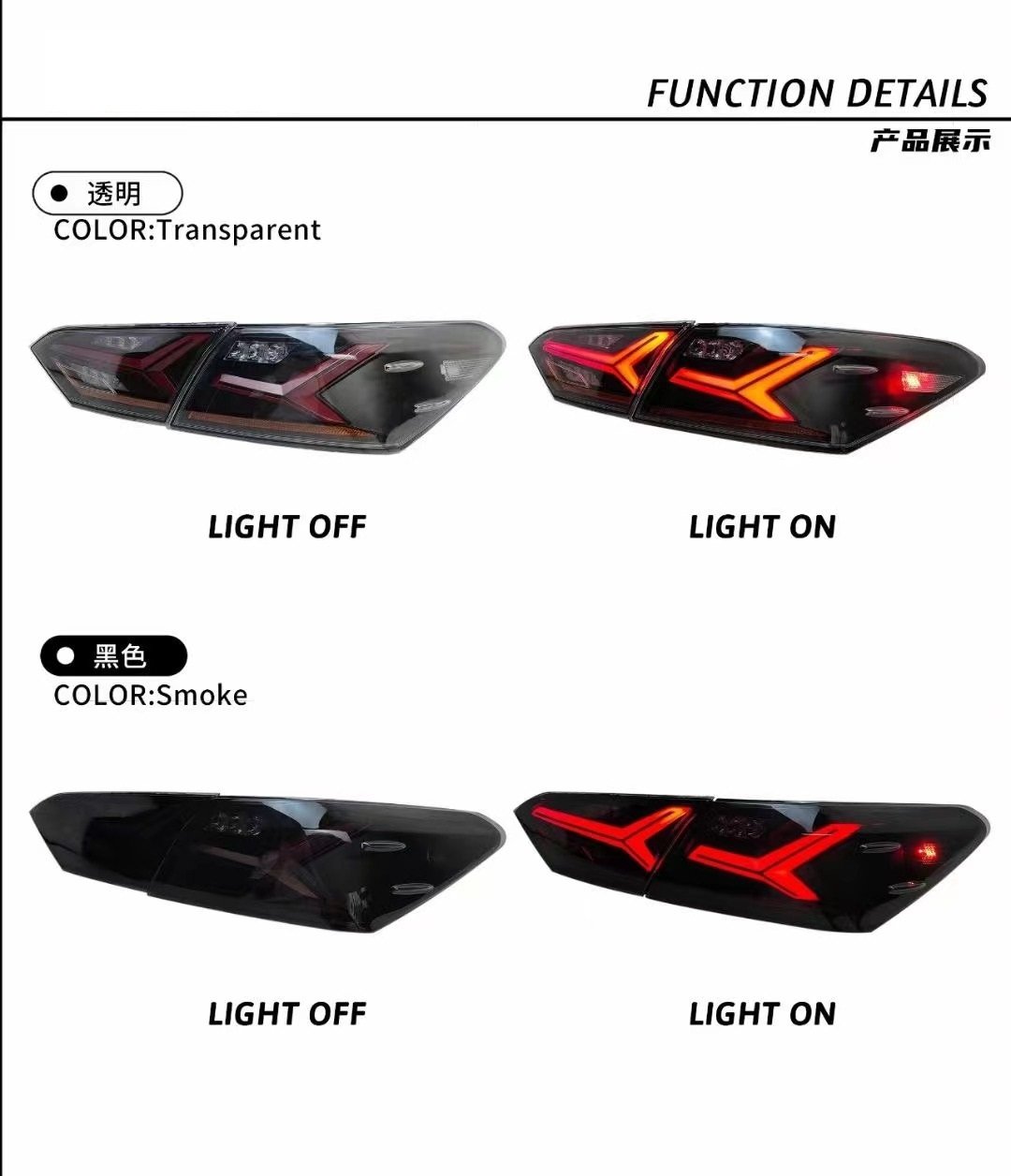 Tail Lights for Toyota Camry 2018-2021 - Image 2