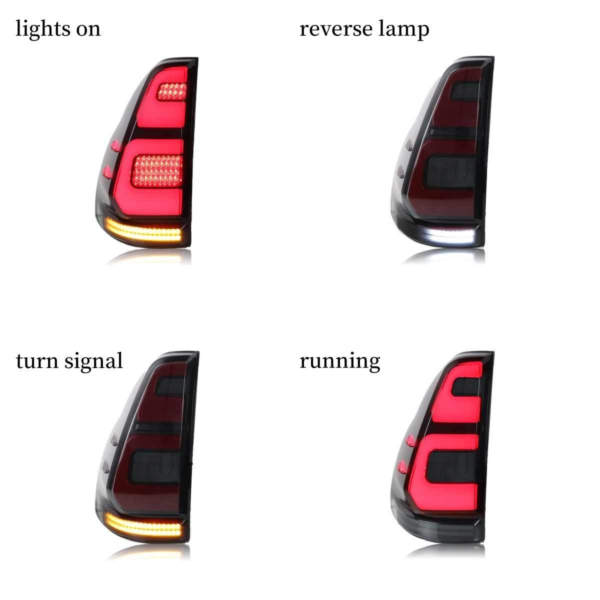 Smoked Tail Lights for Toyota Land Cruiser Prado 2003-2009 - Image 4