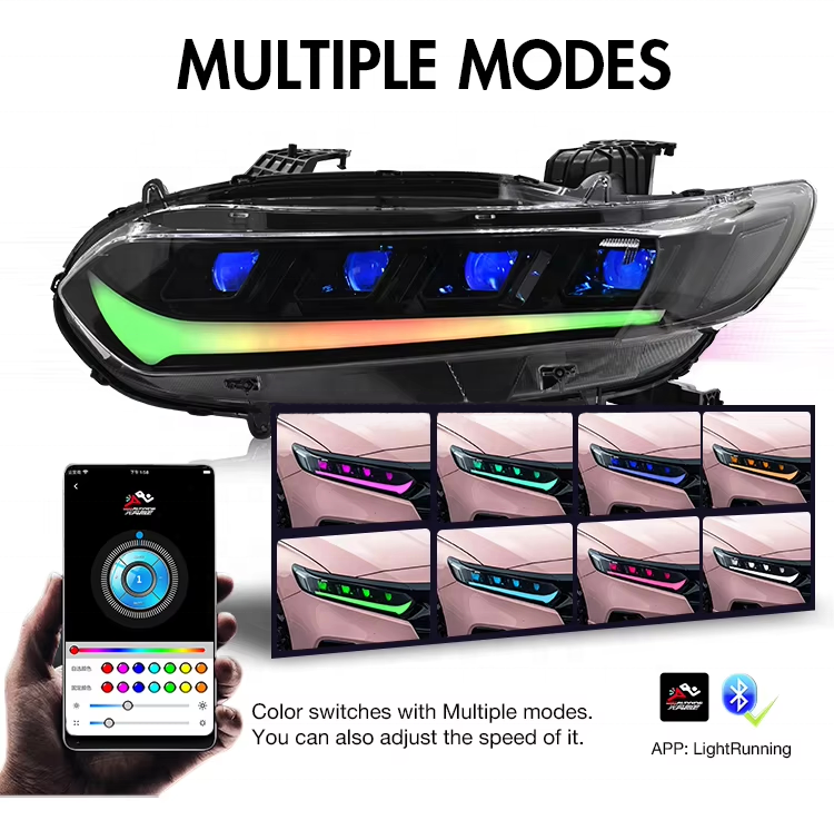 Headlights for Honda Accord 10th Gen Sedan 2018 -2022 - Image 7